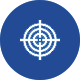 Blue target icon